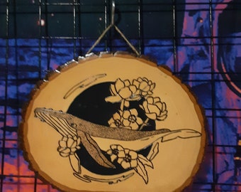 Whale song:  Pyrography Artwork