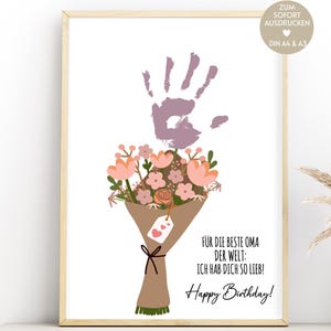 Cadeau d'anniversaire pour grand-mère à imprimer