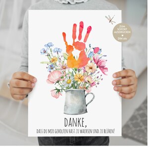 Farewell gift educator childminder gift farewell kindergarten day care nursery primary school thank you handprint picture PDF