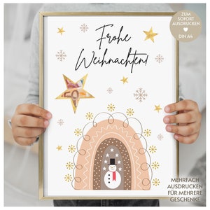 Christmas Money Gift German | DIY Wish-Granter | Christmas Gift Cut-Out Money | Crafting Money Gifts | Digital Download