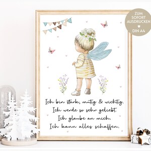 Christmas gift for girls, Christmas gift for children, affirmation poster, gift idea, last minute, download, DIY, poster affirmations