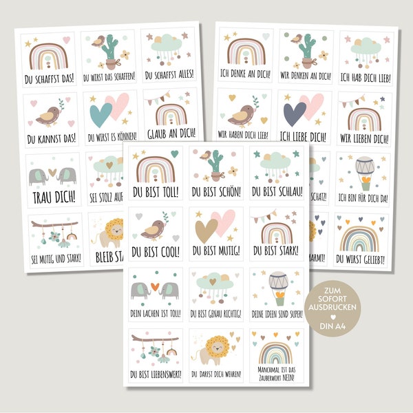 Cartes d'affirmation cartes de motivation pour enfants boho en téléchargement affirmations d'encouragement aide à l'apprentissage cartes d'affirmation cartes d'apprentissage scolaire pdf