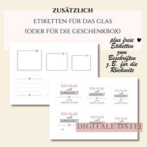 Zusätzliche Etiketten für Vorratsglas und Geschenkbox – DIY Geschenkidee für Erzieherinnen zum Kindergartenabschied