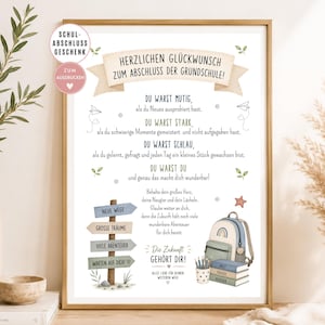 Elementary school graduation gift, graduation certificate, elementary school farewell gift idea, the real report card, PDF