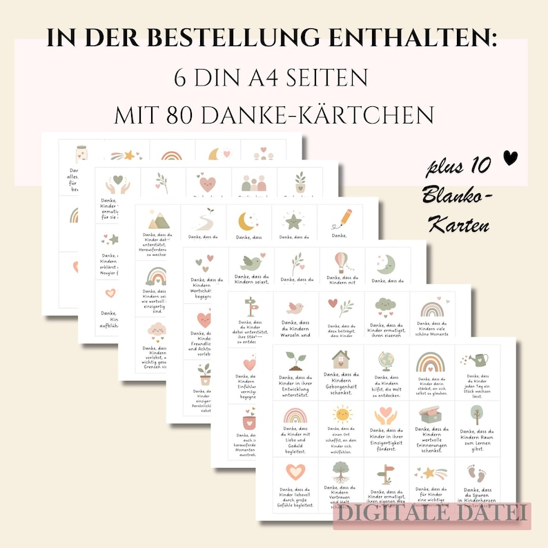 Dankeskarten für Erzieherinnen zum Ausdrucken – 80 Sprüche für ein persönliches Abschiedsgeschenk Kindergarten