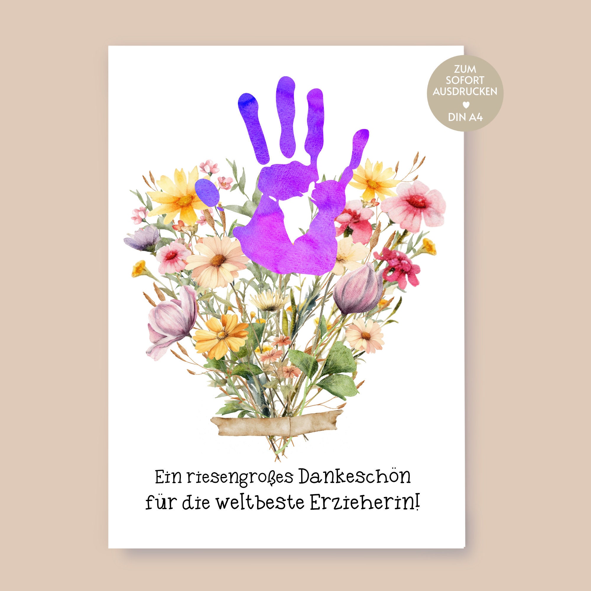 Kindergarten Teacher Gift Thank You Thank You Farewell Gift Gift Idea  Farewell Kindergarten Nursery Day Care Picture Handprint Card DIY Craft PDF  - Etsy, image size:2000x2000