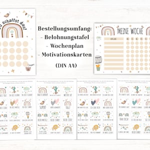 Mengger Belohnungstafel Für Kinder - Magnetisches Belohnungssystem Mit 58 Magneten Für Motivation & Lernen