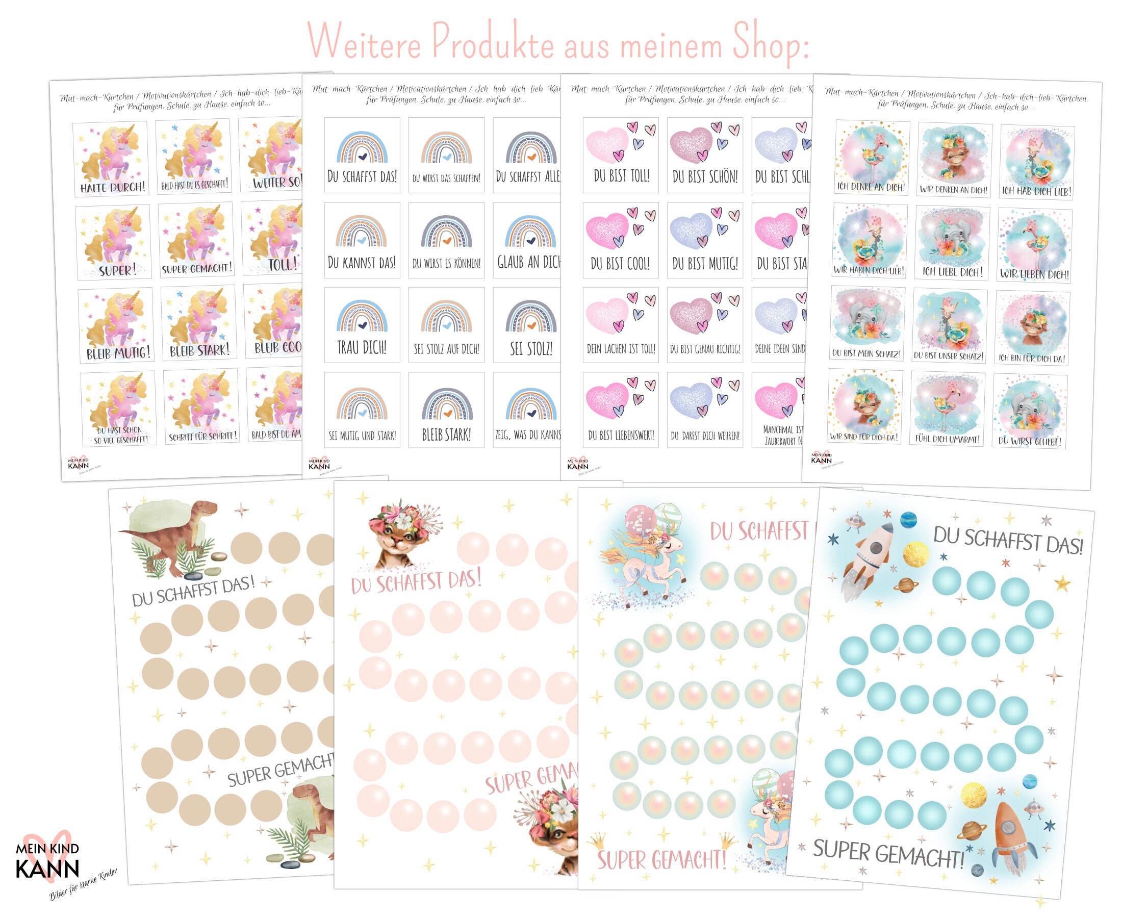 Magnetisches Belohnungsdiagramm Für Kinder - Meerjungfrauen-Design, 26 Blätter + 1408 Sterne