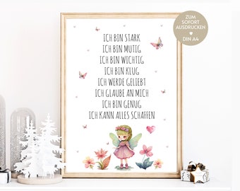 Christmas gift children | Affirmation Card Children | Affirmations Poster Kids| Affirmation Poster | Nursery Affirmations | PDF