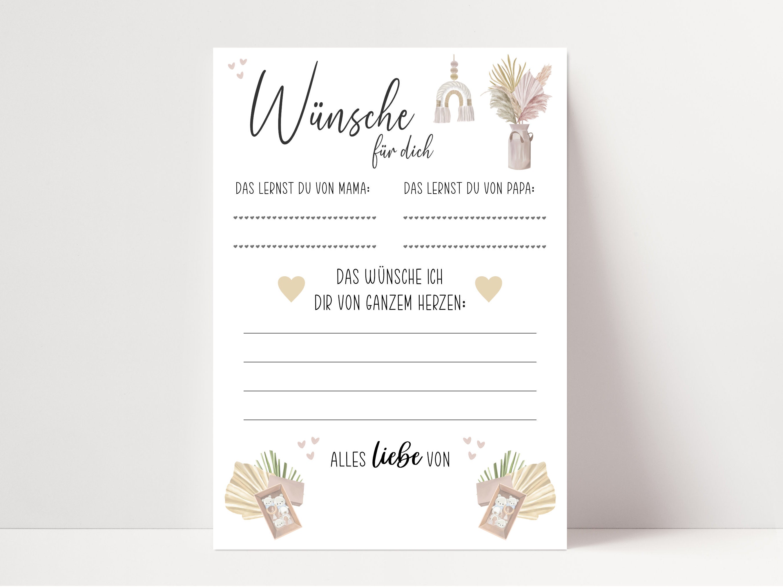 Baby Party Games Quiz to Print Out Plus Wishes for the Baby, Baby Shower  Party Game Boho Watercolor Neutral, Baby Shower Gifts Decoration - Etsy, image size:2700x2025