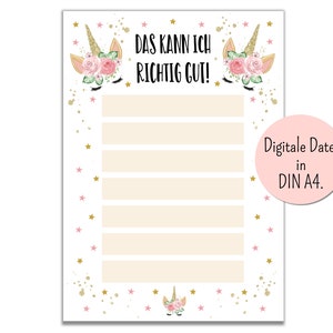 Tarjeta de alabanza Tarjeta de alabanza unicornio pdf Los niños elogian fortalecer recompensa amplificador tarjeta crecimiento mentalidad descarga digital motivo de unicornio