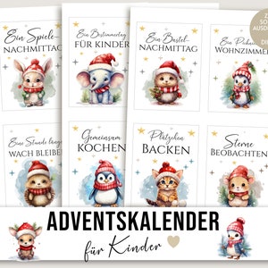 Vouchers for the children&#39;s Advent calendar to make yourself Download Gift Advent calendar child Voucher Time instead of things Content Idea