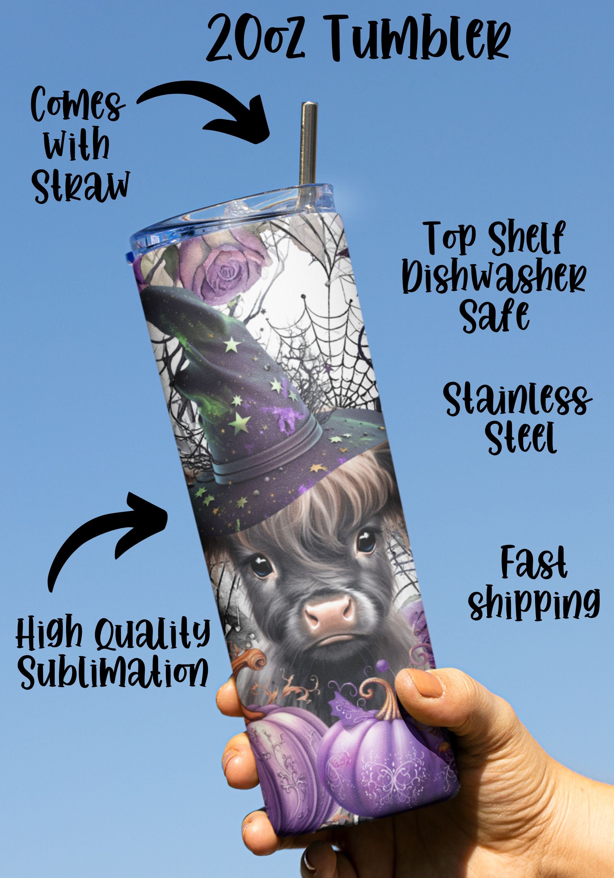 Personalized Halloween Witch Tumbler - Gift Idea For Halloween - 100% - Store