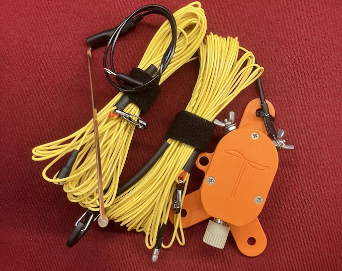 80-6 Meter Random Wire Low Power Variable Length - Multiband Ham Radio Antenna with PETG Enclosure, Accessories and Carry Pouch