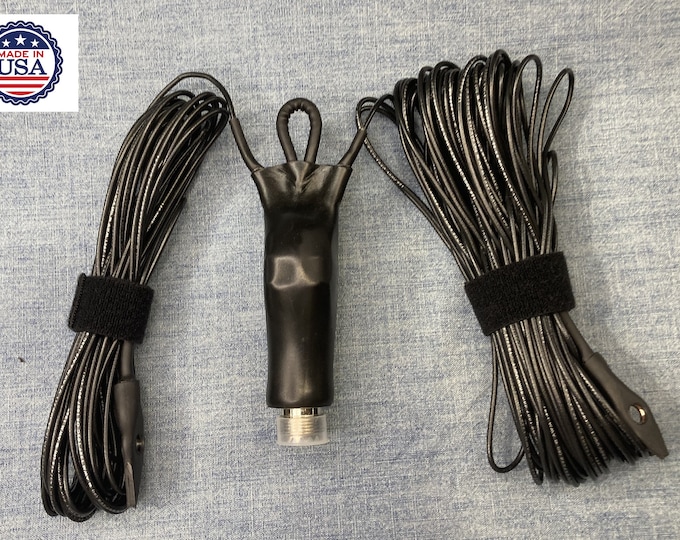 HF Ham Radio 40-6 Meter Ruggedized Off-Center Fed Dipole 100 Watts - Multiband Portable POTA / SOTA / Stealthy Base Station- Free Shipping