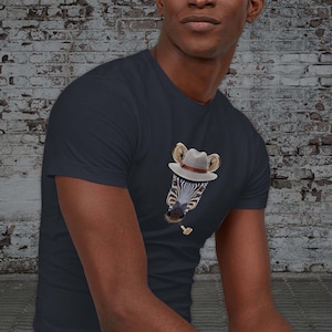 Funny Zebra TShirt | Zebra in a hat | Zebra Head T Shirt | Zebra TShirt | Animal T-Shirts | Animal TShirt | Cool Animal TShirt