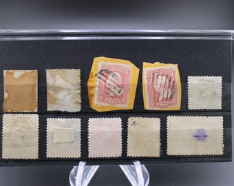 昔の切手！ 古い米国切手、使用済み切手の混合コレクション、1851-1893年
