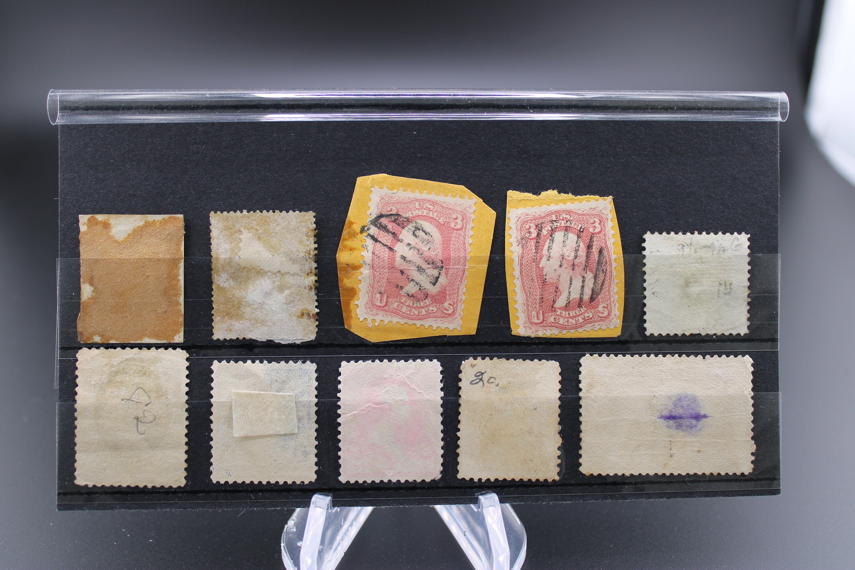 古い米国切手、使用済み切手の混合コレクション、1851-1893、スコット