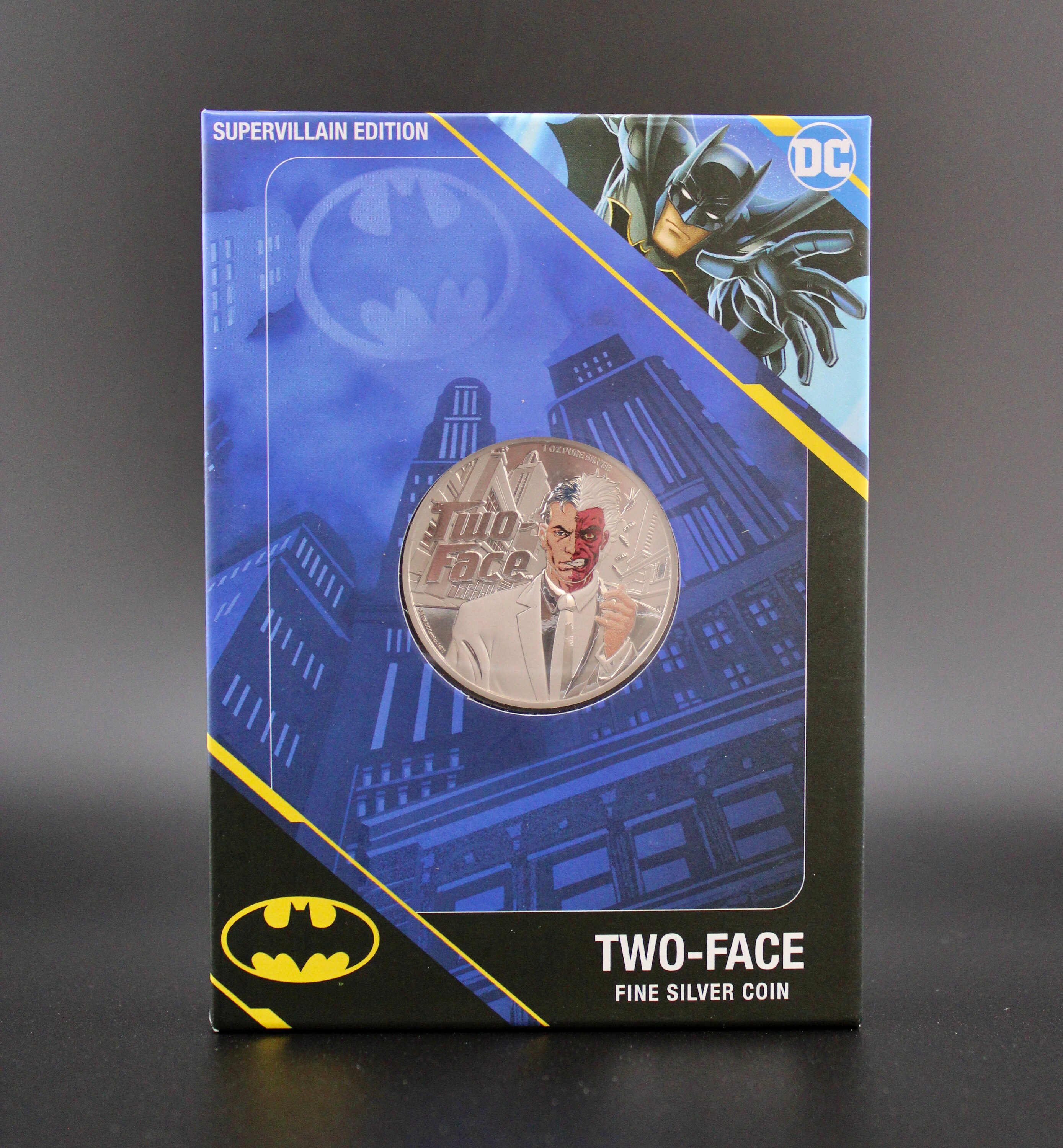 2022 Samoa DC Two Face Supervillain Edition Proof Like Colorized Silver Coin with Mint Box and COA