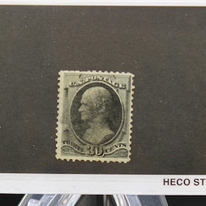 Vintage US Stamp, Scott #1531870 National Bank Note, 30cent Hamilton, USED w/ Small Perf Flaw, No Gum, NH, Catalog Value: 175.00