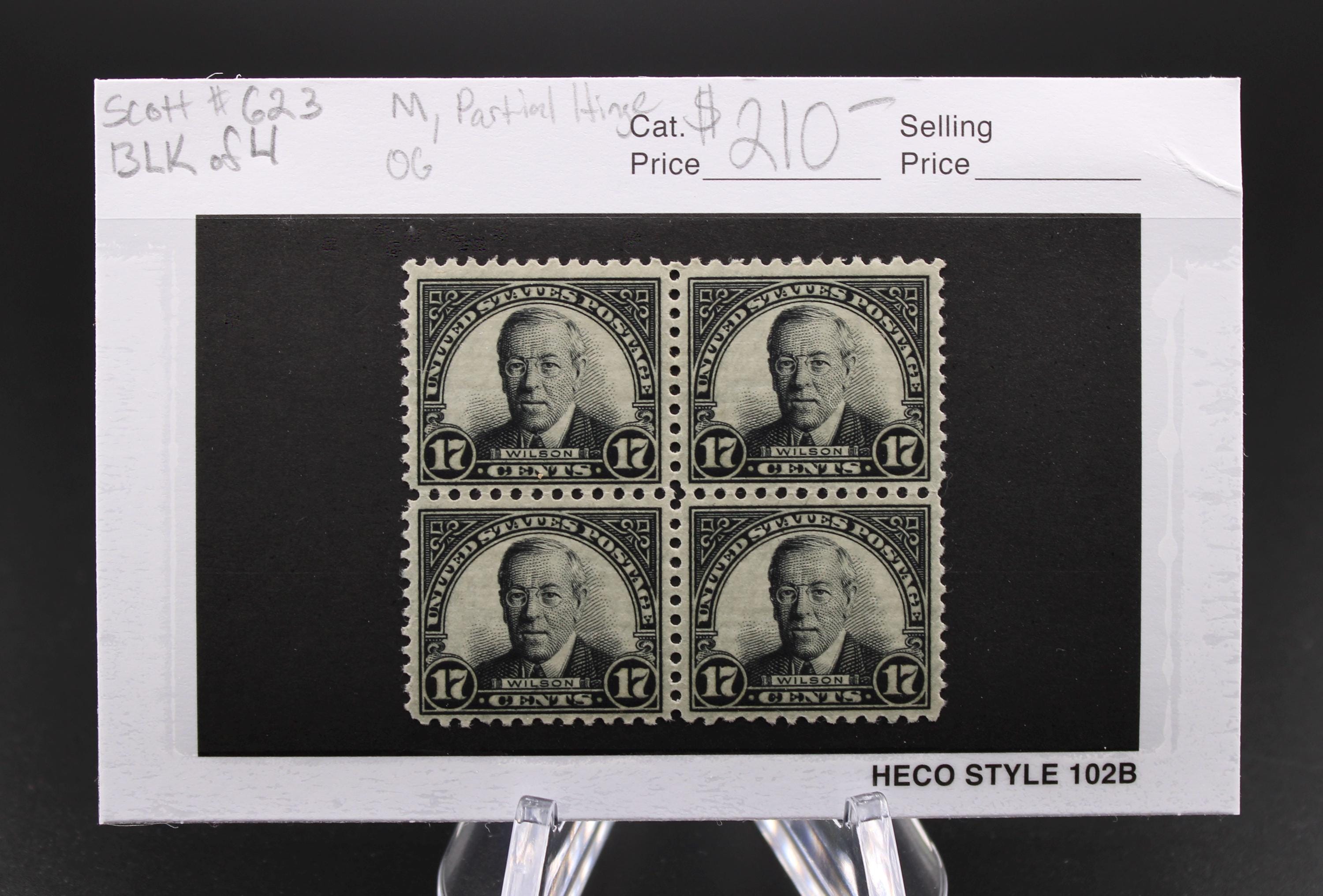 アメリカの古い切手、1925年発行の通常切手、ウッドロウ・ウィルソン17