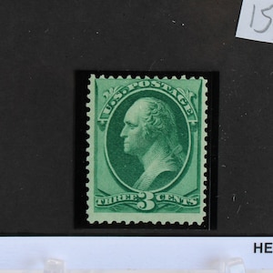 Oude Amerikaanse postzegels, 1873 Continental bankbiljet afdrukken Scott #158 (met geheim merkteken) Mint, OG, NH, hoog Cv: 375,00