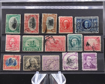 古い米国切手、1901～1954 年の使用済み切手のヴィンテージ混合