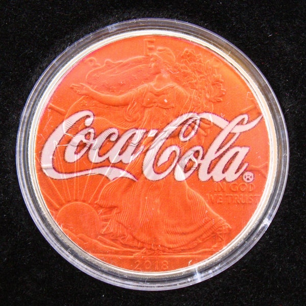 American Silver Eagle 2018 - Coca-Cola Pièce de 1 oz en argent .999 colorisé en capsule