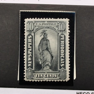Old US Stamp, 1875 Newspaper and Periodical Stamp, Scott #PR15, Mint, Original Gum & Hinged, Catalog Value: 550.00