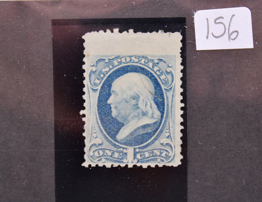 Stained Bank Note Old US Stamp, Scott #156, 1873 Continental Bank Note Printing, Mint W ...