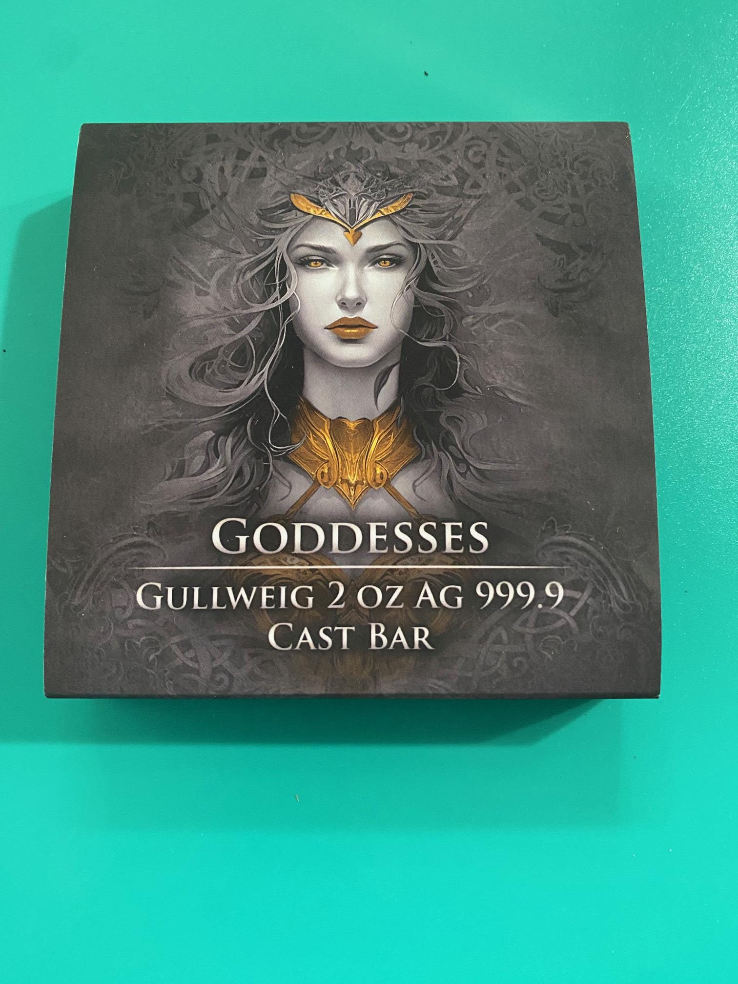 2024 Germania Mint Goddesses: Gullweig 2 Oz Ag 999.9 Cast Bar With Mintage  999 - Etsy