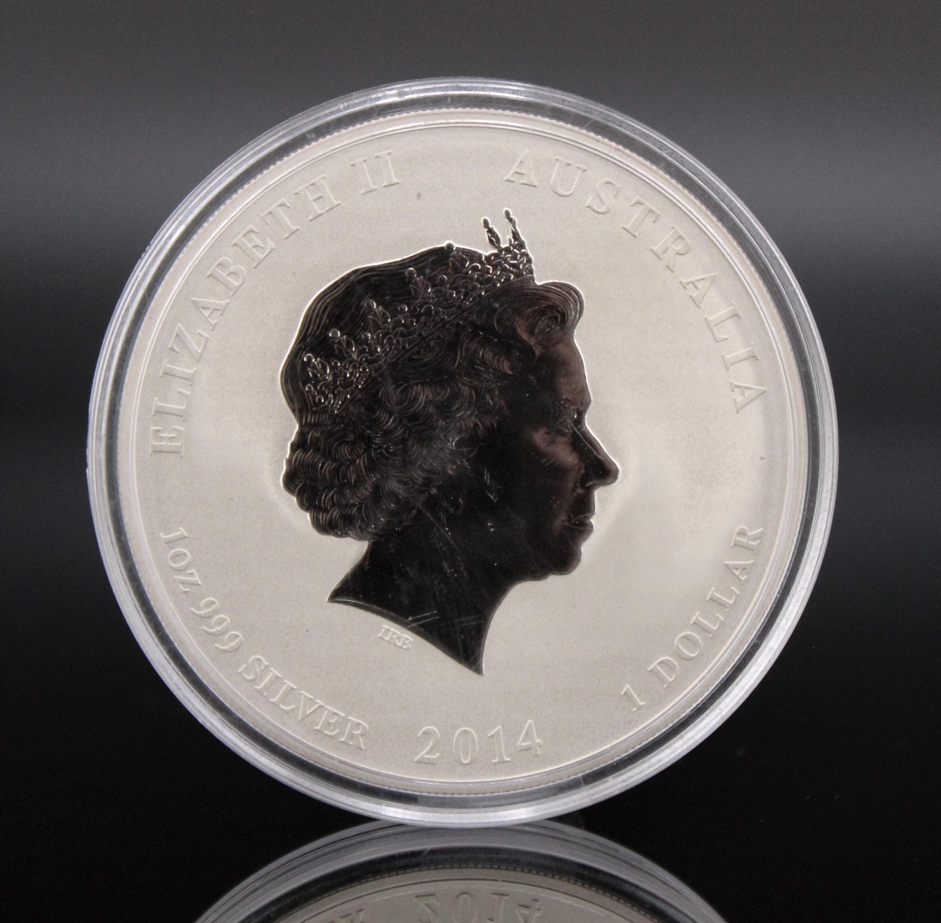 2014年オーストラリア - 午年 1オンス .999 純銀貨、BU - Etsy 日本