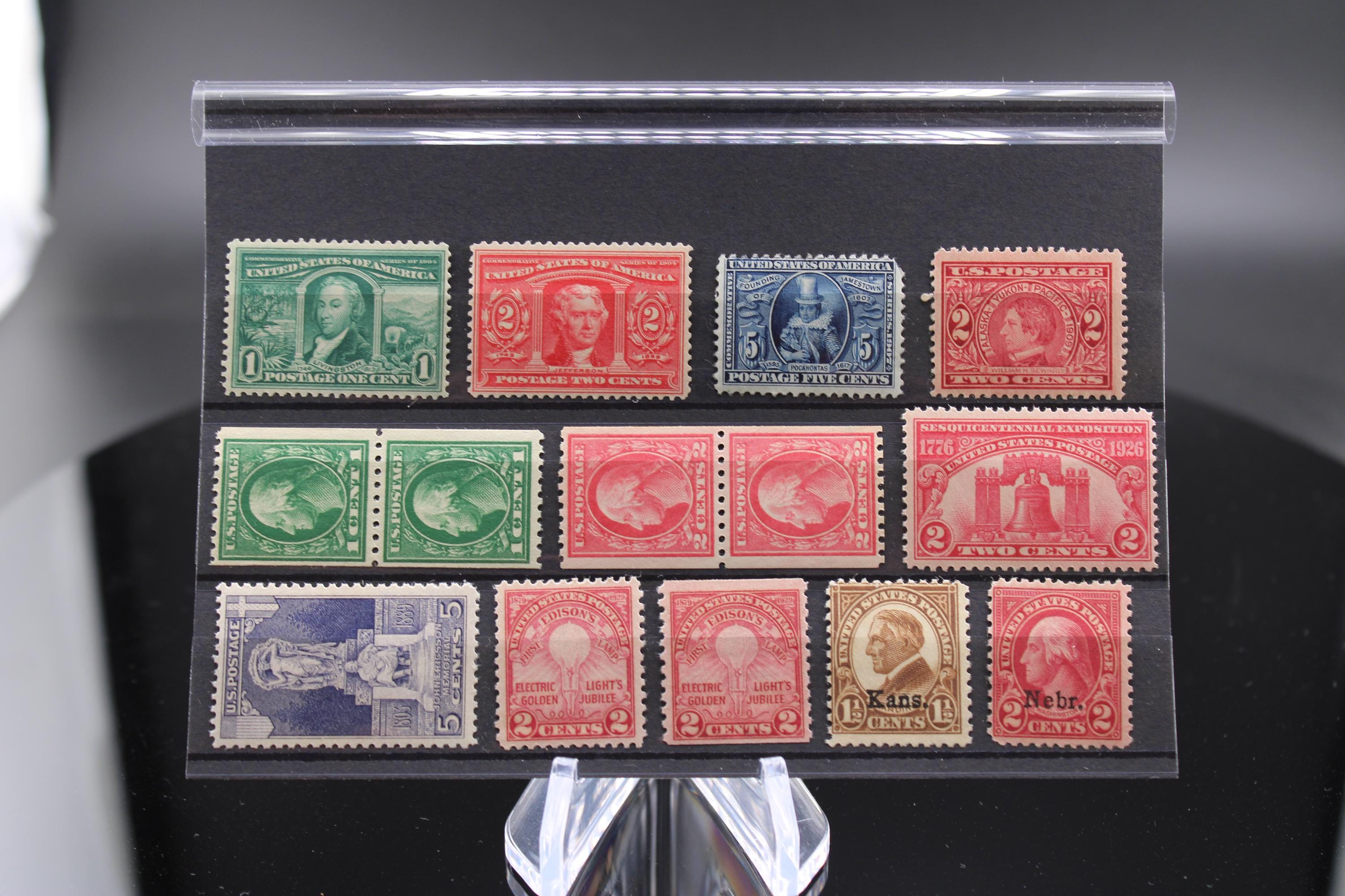 Old US Stamps, Mixed Collection of Mint Stamps From 1904 to 1929  display picture 1