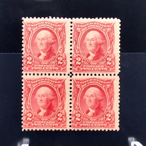 Timbre USA 1914 Washington 2 Cents - Scott #425 Red Rose - Oblitéré