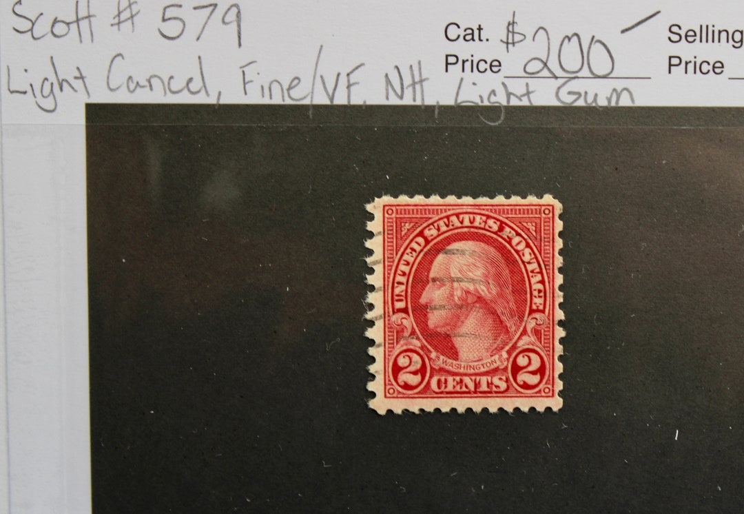 Old US Stamp, 1923 Rotary Press Printing Scott 579 Perf. 11 X 10, Light