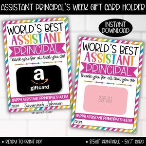 Titulaire de la carte-cadeau de la semaine des directeurs d'école adjoints, Joyeuse journée nationale de reconnaissance des AP, Meilleures idées cadeaux pour les directeurs d'école au monde, Carte-cadeau d'employés