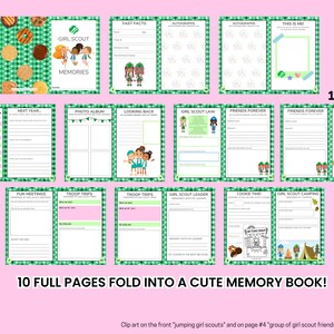 Girl Scout Memory Book Printable, Girl Scout Memory Box, Girl Scout ...