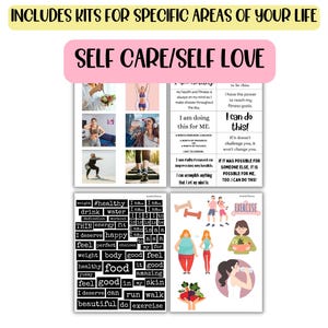 Kit per feste con bacheca visionaria 2026, stampabile per donne, modello per pianificatore di bacheca degli obiettivi di Capodanno, immagini clipart per bacheca delle affermazioni dell'umore immagine 5