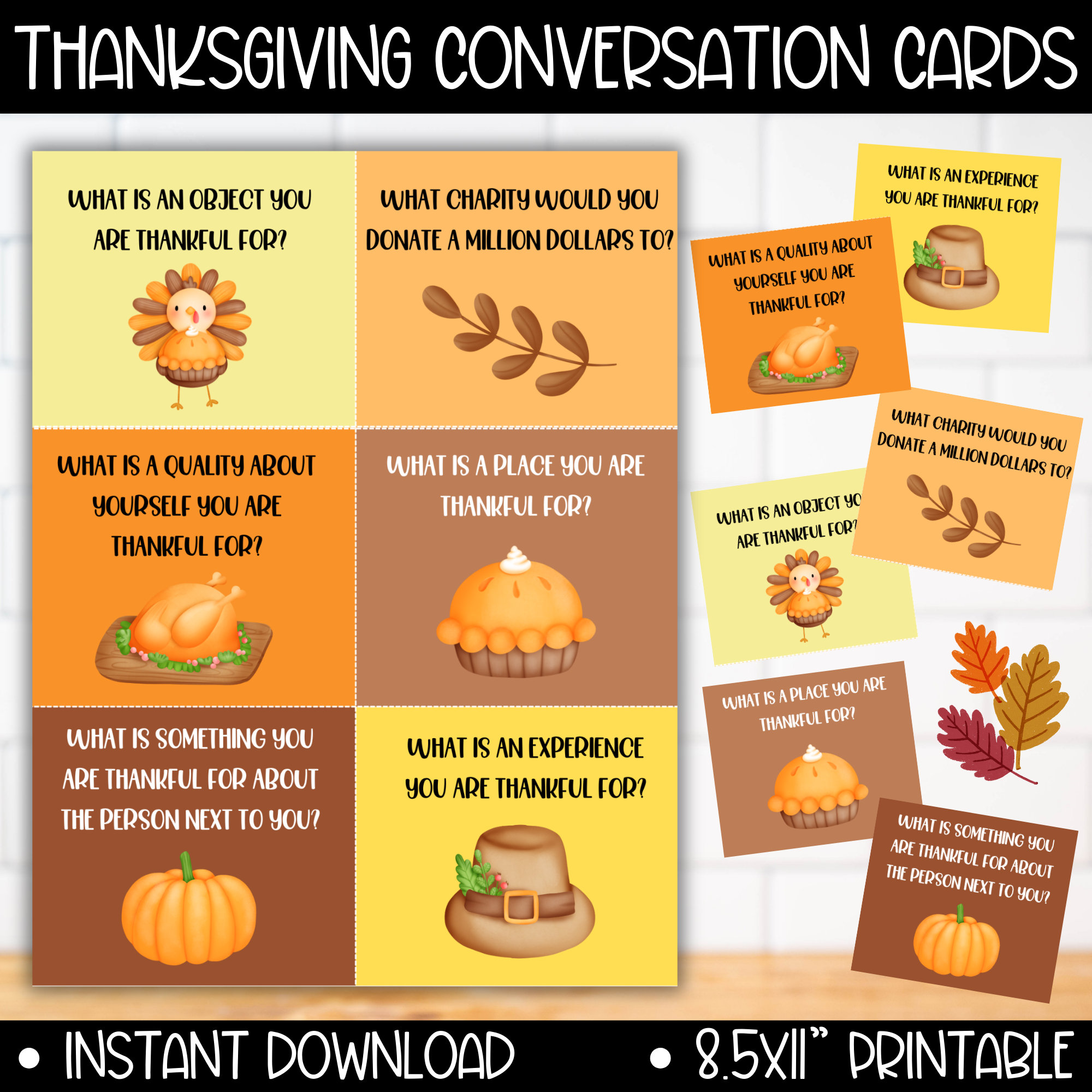 thanksgiving conversation cards, family friendly conversation