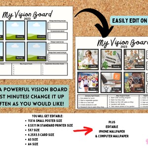 2023 Digital Vision Board Party Kit Female Male Vision Board - Etsy