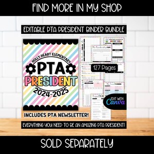 Editable Meet the PTA PTO Board Bulletin Board Poster Flyer, School ...