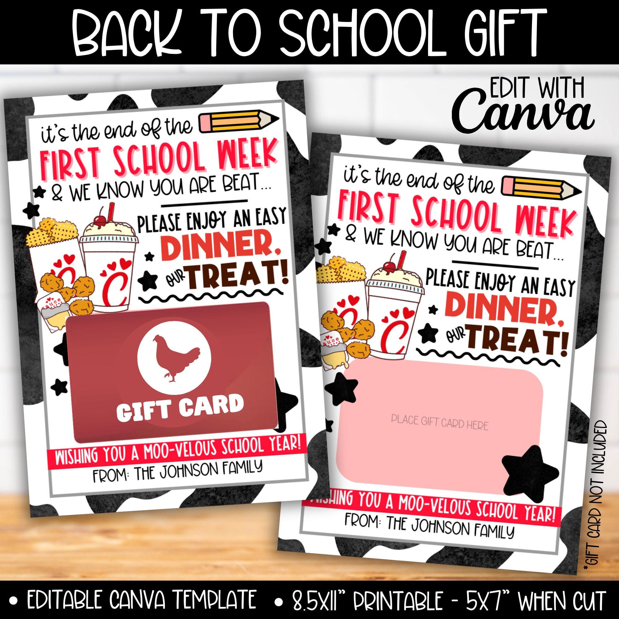 Teacher's treat: nugget gift card.
