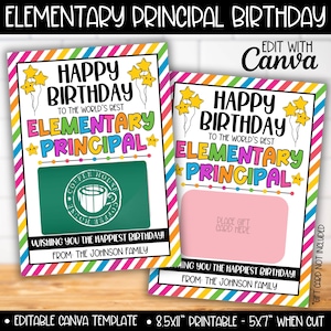 Meilleur porte-cartes cadeau pour le jour d'anniversaire d'un directeur d'école, cadeaux d'anniversaire de directeur d'école, cadeaux en vrac de remerciements pour le personnel de l'école