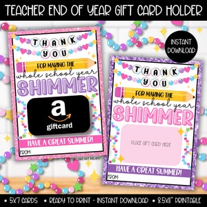 Leraar einde schooljaar cadeaukaarthouder, popster leraar glinsterende tijdperk armband bedankjes, leuk zomercadeau student