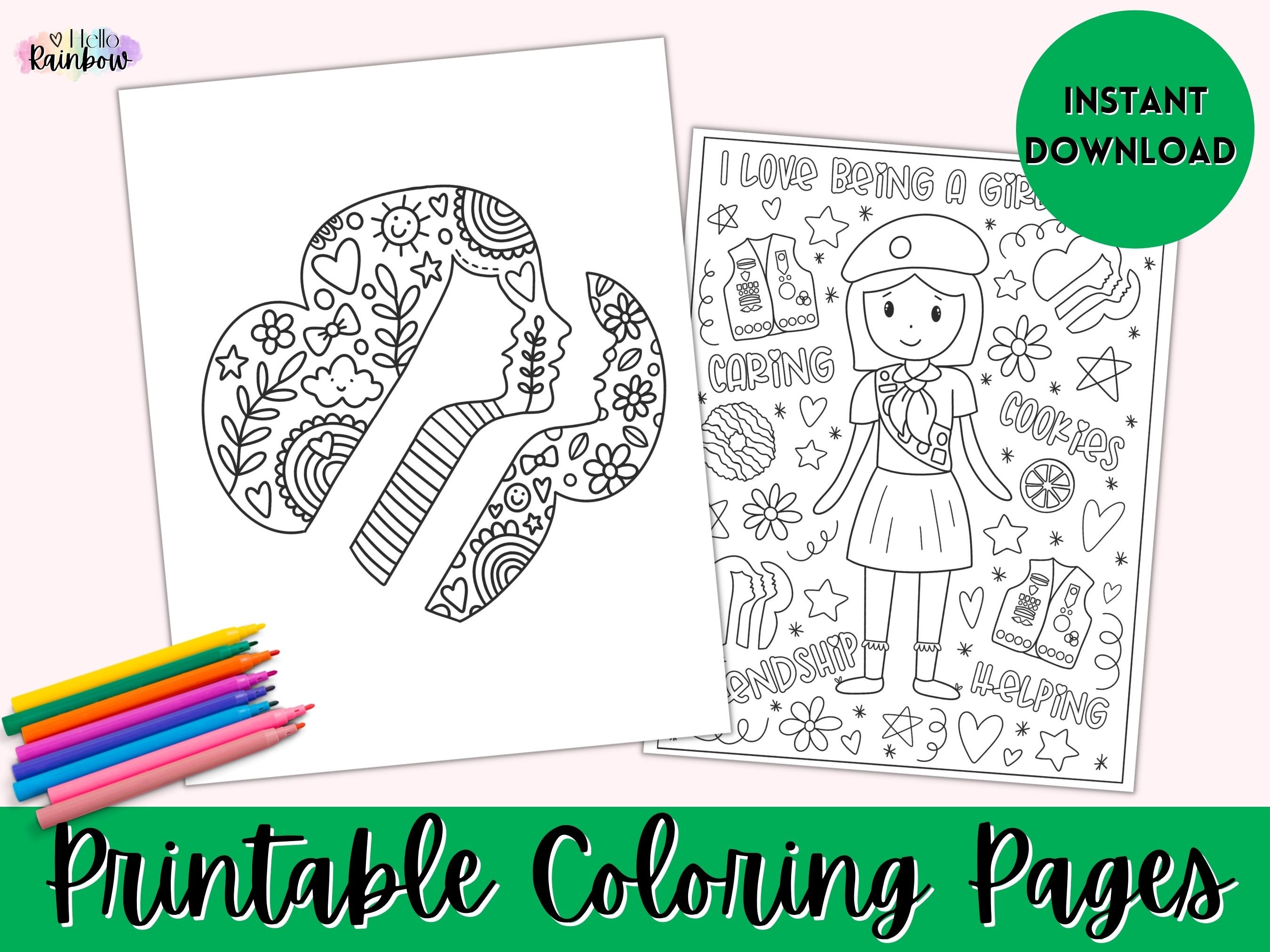 Daisy Girl Scout Printable Coloring Pages