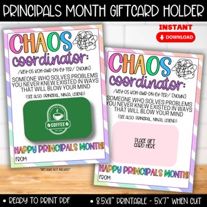 Hoofdmaand Chaos Coördinator cadeaukaarthouder, hoofdmaand cadeaumand label, hoofdgeschenken voor haar haar, hoofdwaardering