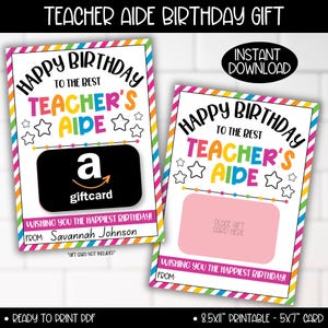 Geburtstagsgeschenkkartenhalter für Lehrer, Lehrerhelfer, Geburtstagsgeschenke, Geschenke für das Schulpersonal, Geschenk vom Schulleiter