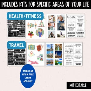 2026 Vision Board for Men Printable, Manifest New Year Goal Setting Vision Board Supplies Planner Template, Affirmations Board Clipart Image image 6