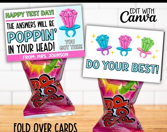 Testing Day Lolli Pop Treat Tag, Student School Test You Got This Snack Candy Tags, School Testing Exam Week Encouragement Gift for Students