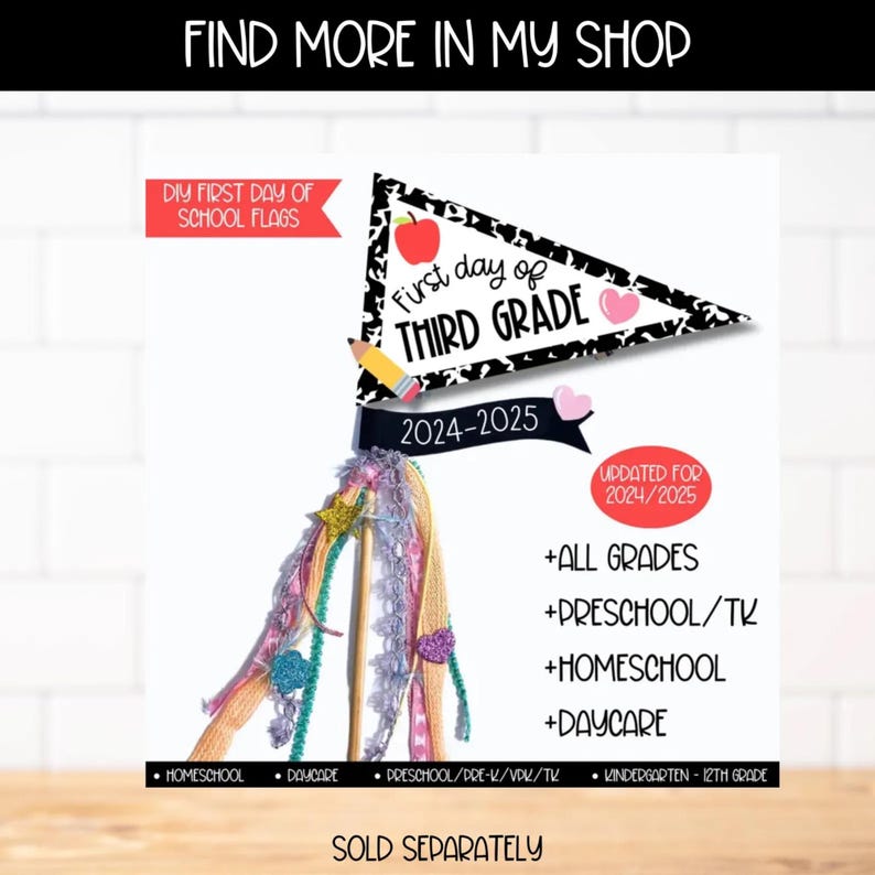 Editable First Day of School Info Sign Template, Custom Back to School Sign for Girls, Pastel Rainbow Chalkboard Photo Prop Sign Printable image 8